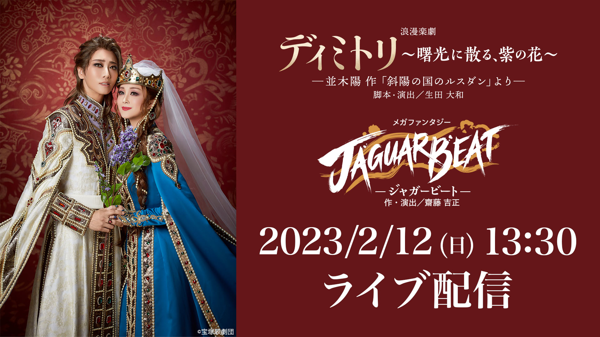 宝塚歌劇団 星組宝塚大劇場公演 曙光に散る 紫の花 ＪＡＧＵＡＲ