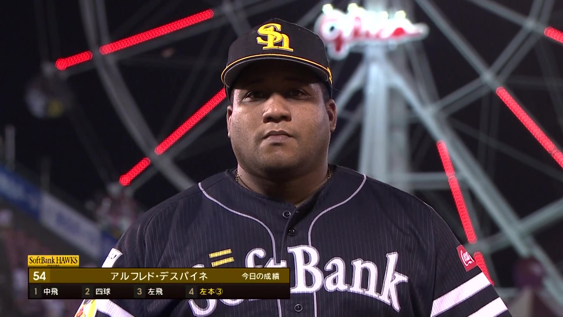 ソフトバンクホークス　デスパイネ選手ピンバッジ等5点セット ソフトバンクホークスデスパイネ選手ピンバッジ等5点セット