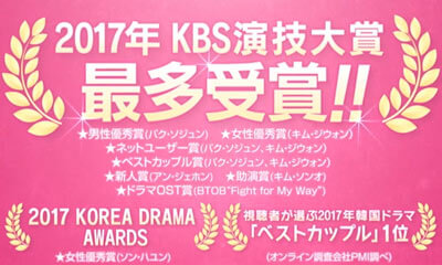 -５．2017年KBS演技大賞最多受賞！