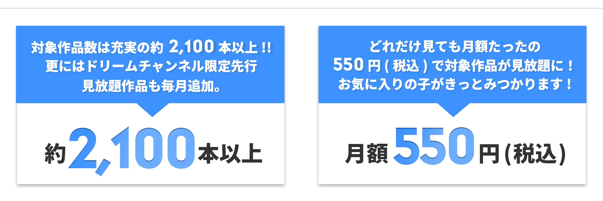グラビア ドリームチャンネルは月額550円
